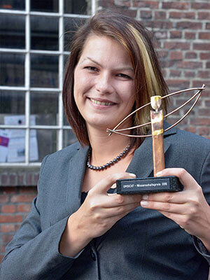 Saskia Oldenburg mit dem Wissenschaftspreis